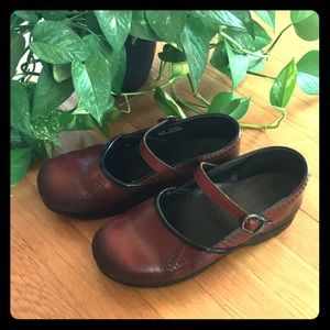 Burnt Red Mary Jane Danskos Size 39
